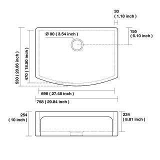 Кухонная мойка Kerasan Hannah Devon  76 544101 Белая